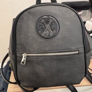 Christian Lacroix Charcoal Backpack with Silver Accents